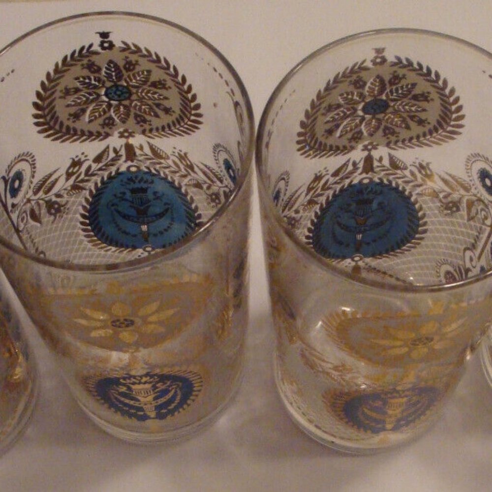 Vintage Georges Briard Tall Glass Set of 4